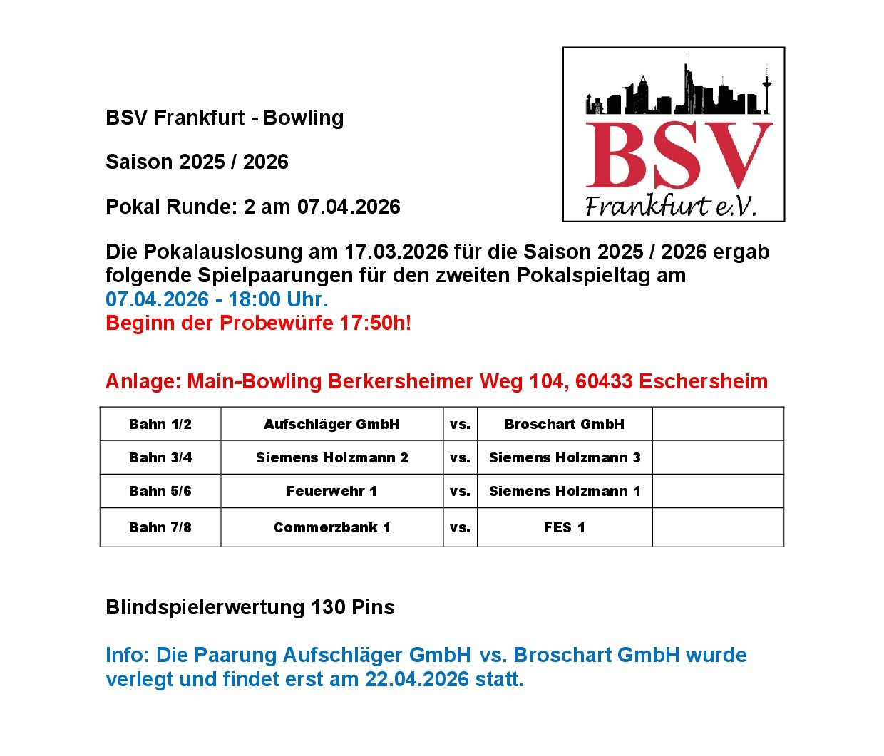 2026.03.17 Auslosung Pokal Runde2