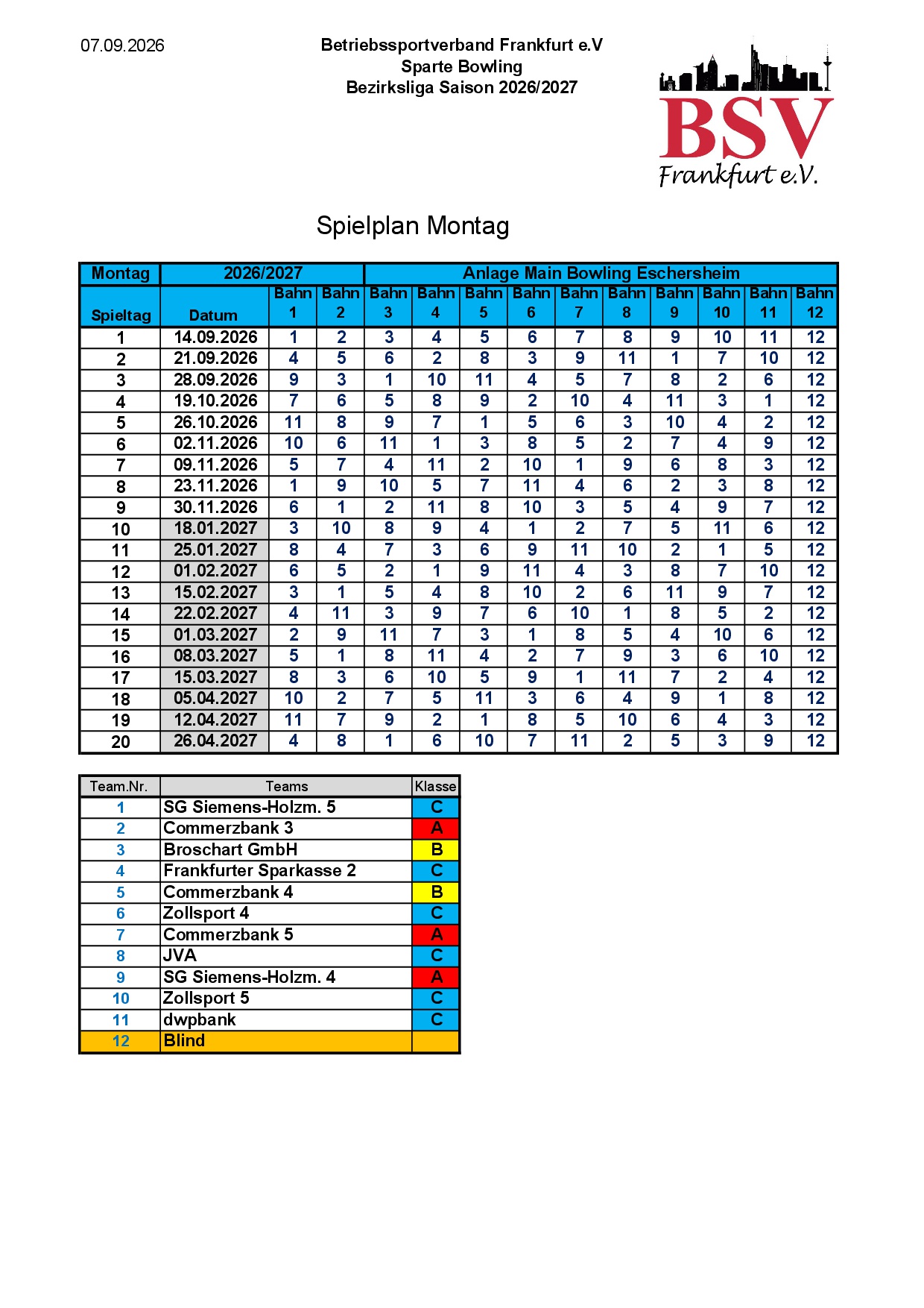 Spielplan Liga Montag 2026 2027 V02